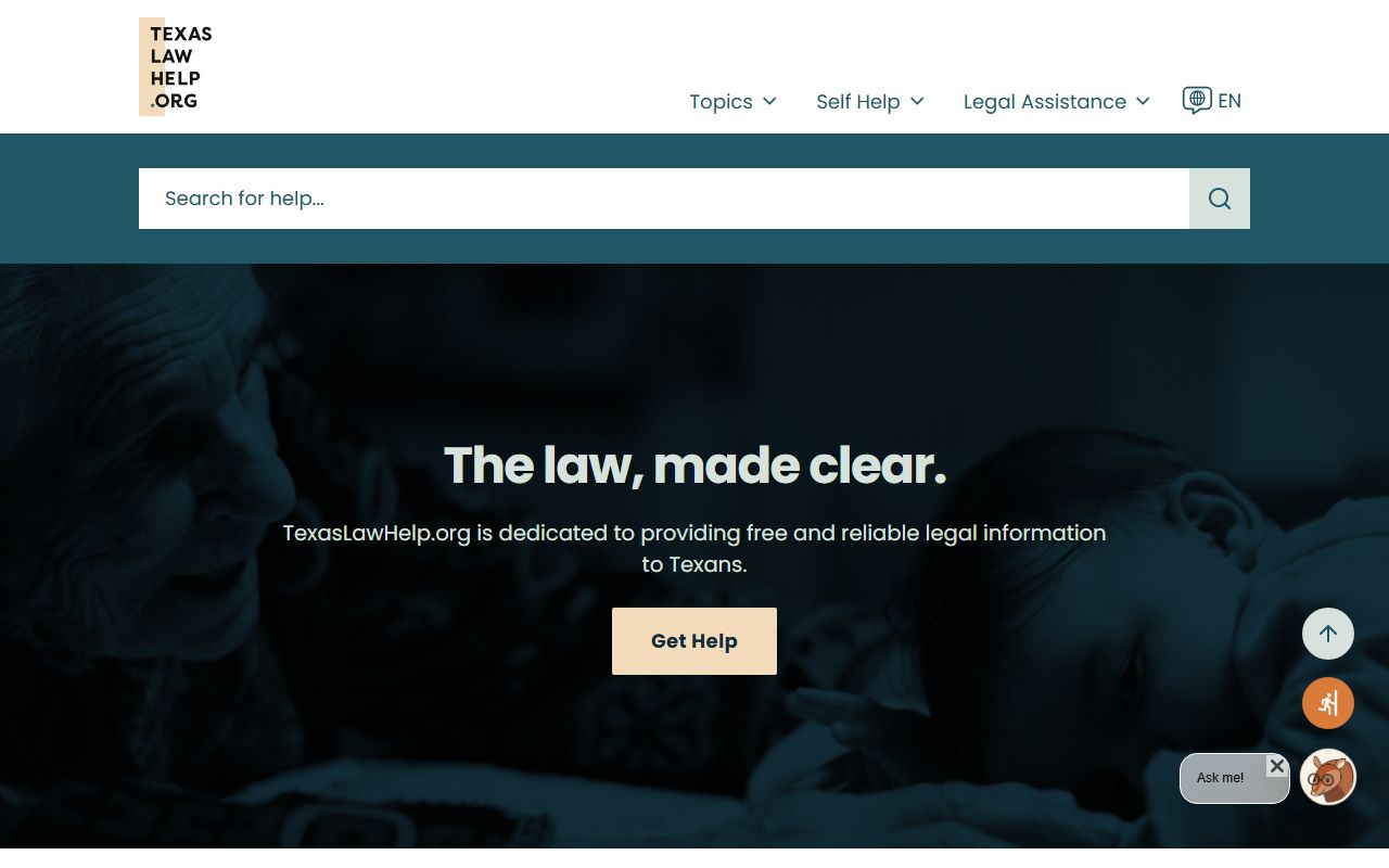 Texas Law Help self-help portal for Nueces County court records and family law
